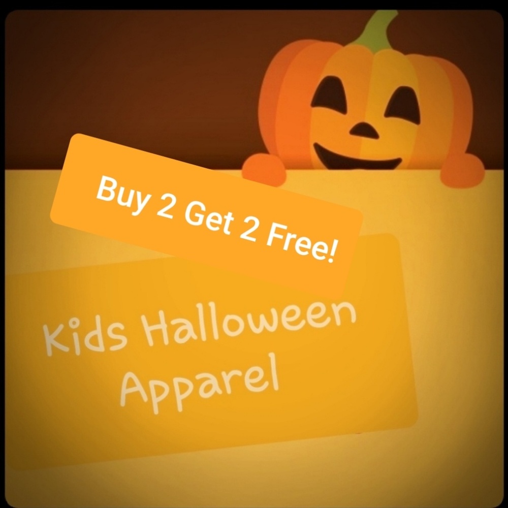 Buy 2 get 2 FREE!  All Halloween Apparel!